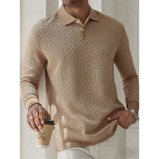 Men Long Sleeve Polo Shirt High Quality Male Clothing Office Polos T-Shirt Business Poloshirt Casual Fashion Polo T Shirt Men