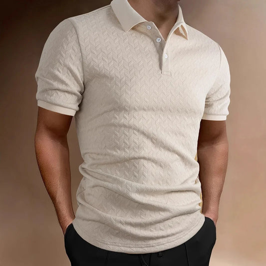 Breathable Jacquard Polo